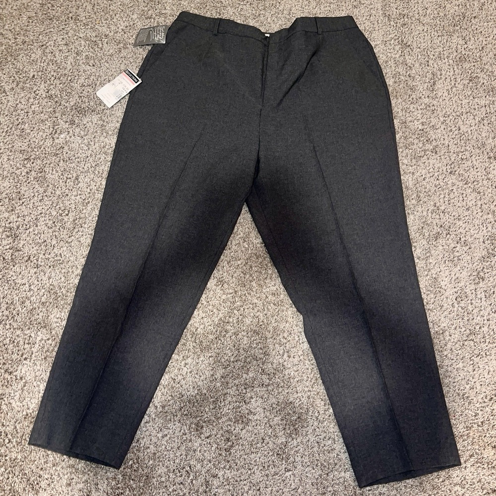 VTG Eddie Haggar‎ LTD EHL Women's 26W Gray Pleated Dress Pants Slacks NWT